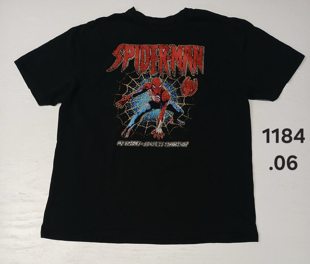 Marvel Spiderman (XL) Black Crew Neck Short Sleeve TShirt